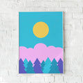 Plakat med skovmotiv i pastelfarver – "Child of Solitude".
