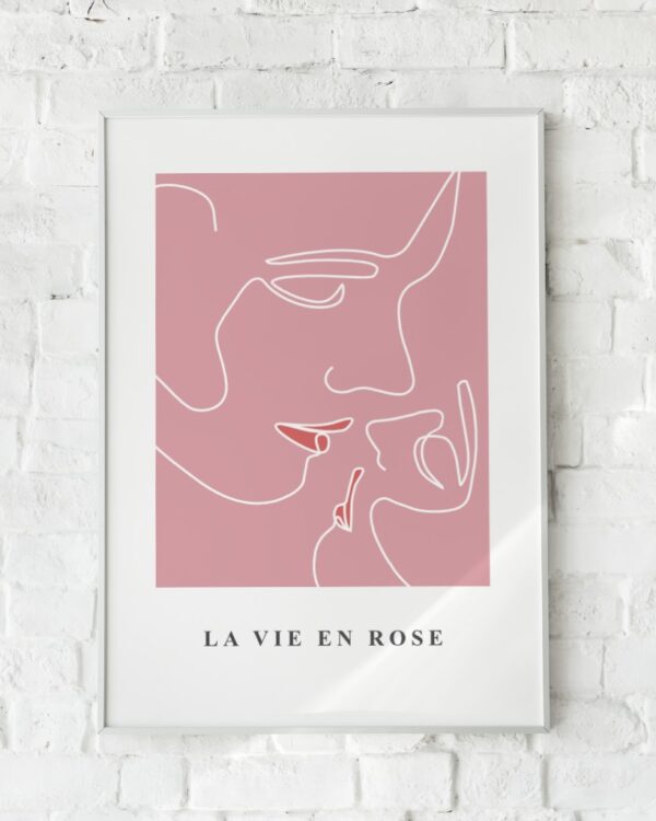 Maerkelig La Vie En Rose Plakat