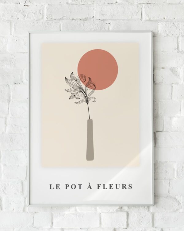 Maerkelig Le Pot a Fleurs plakat