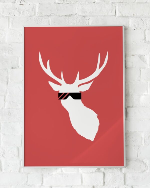 Maerkelig Cool Deer Plakat