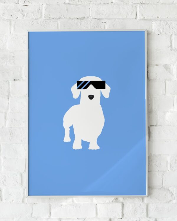 Maerkelig Cool Dog Plakat