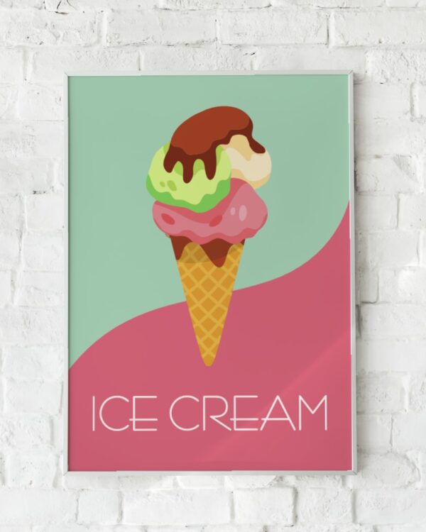 Maerkelig Ice Cream Plakat